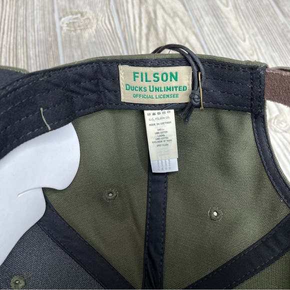 Filson Ducks Unlimited Logger Cap Green Olive DU Hunting Outdoors Hiking - Picture 7 of 8